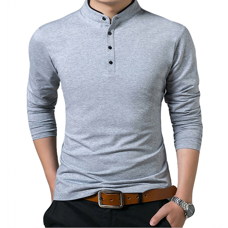 Solid Color Long Sleeve T-shirt 5