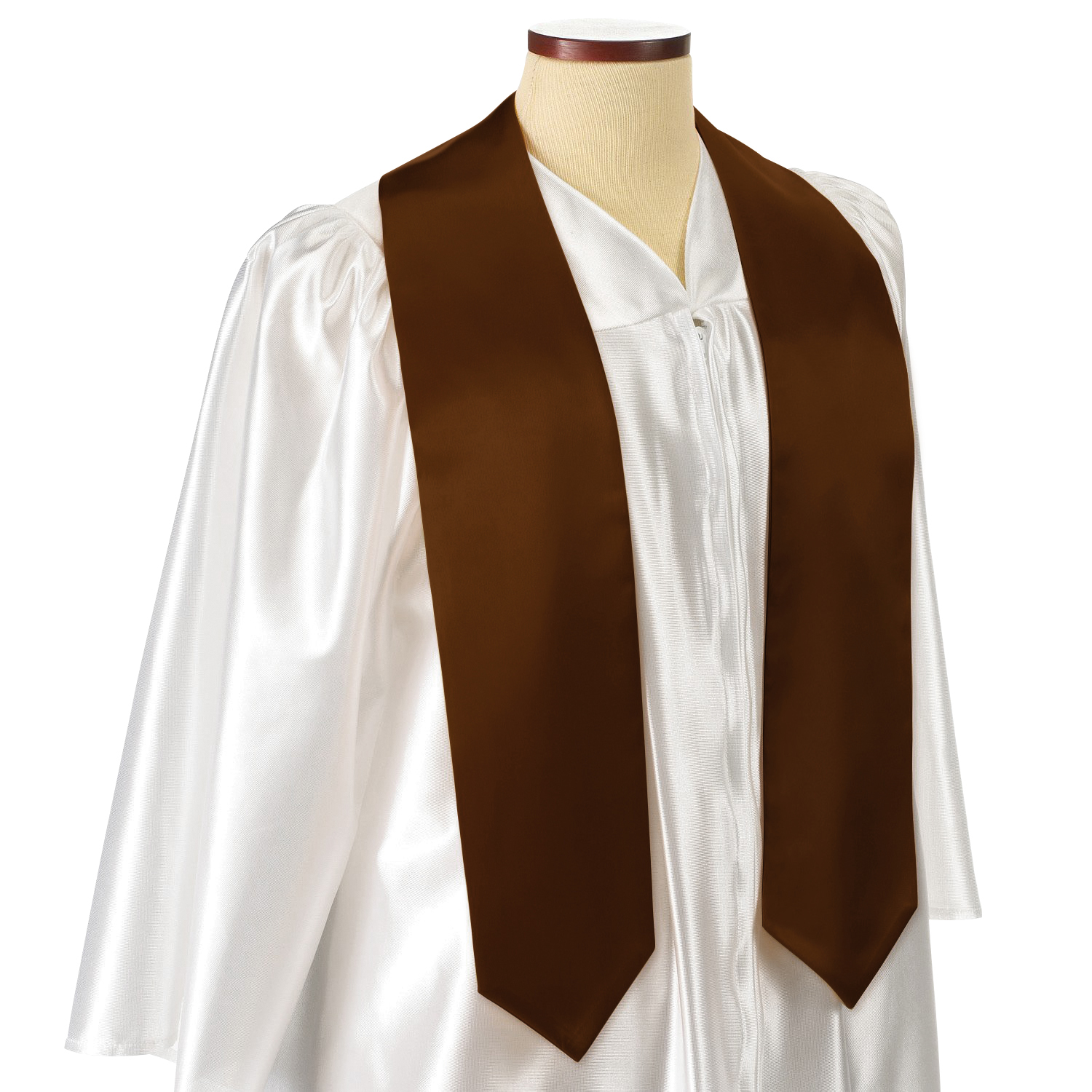 Brown 72" Graduation Stole 2