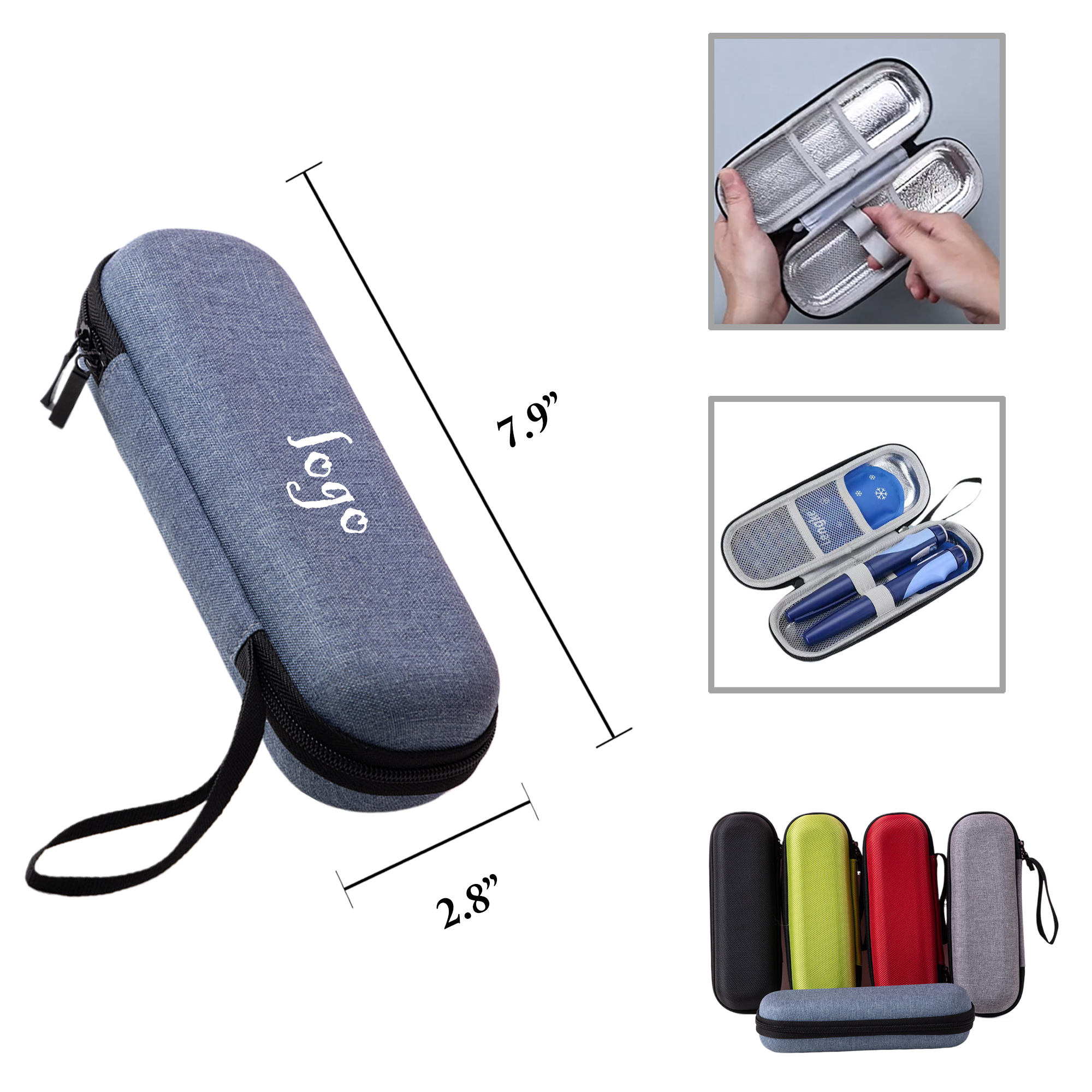 MOQ100 Compact Insulin Cooler With EVA Ice Pack 1
