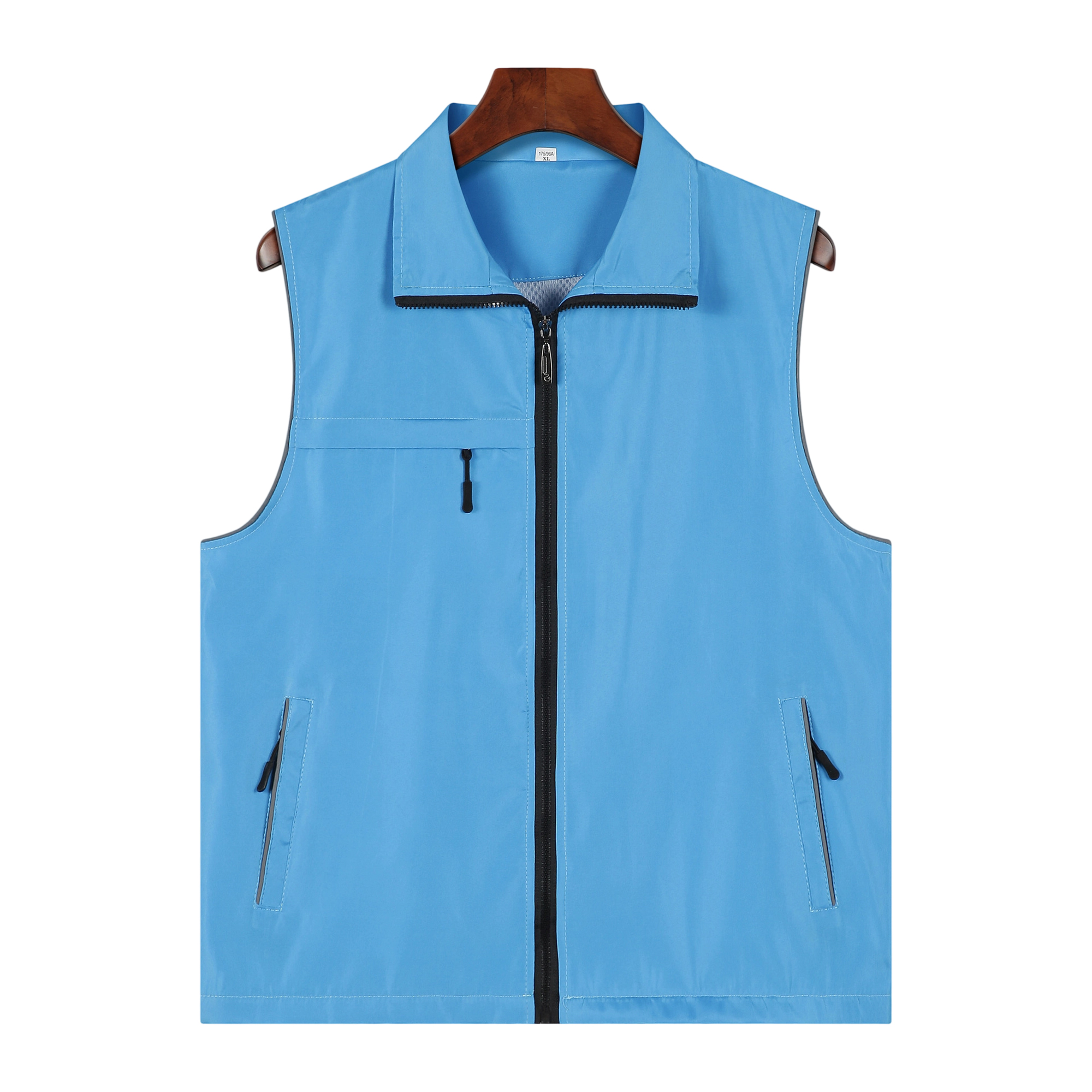 High Visibility Polyester Safety Vest With Reflective Strip 28.4" x 24.4" x 0.2" 6