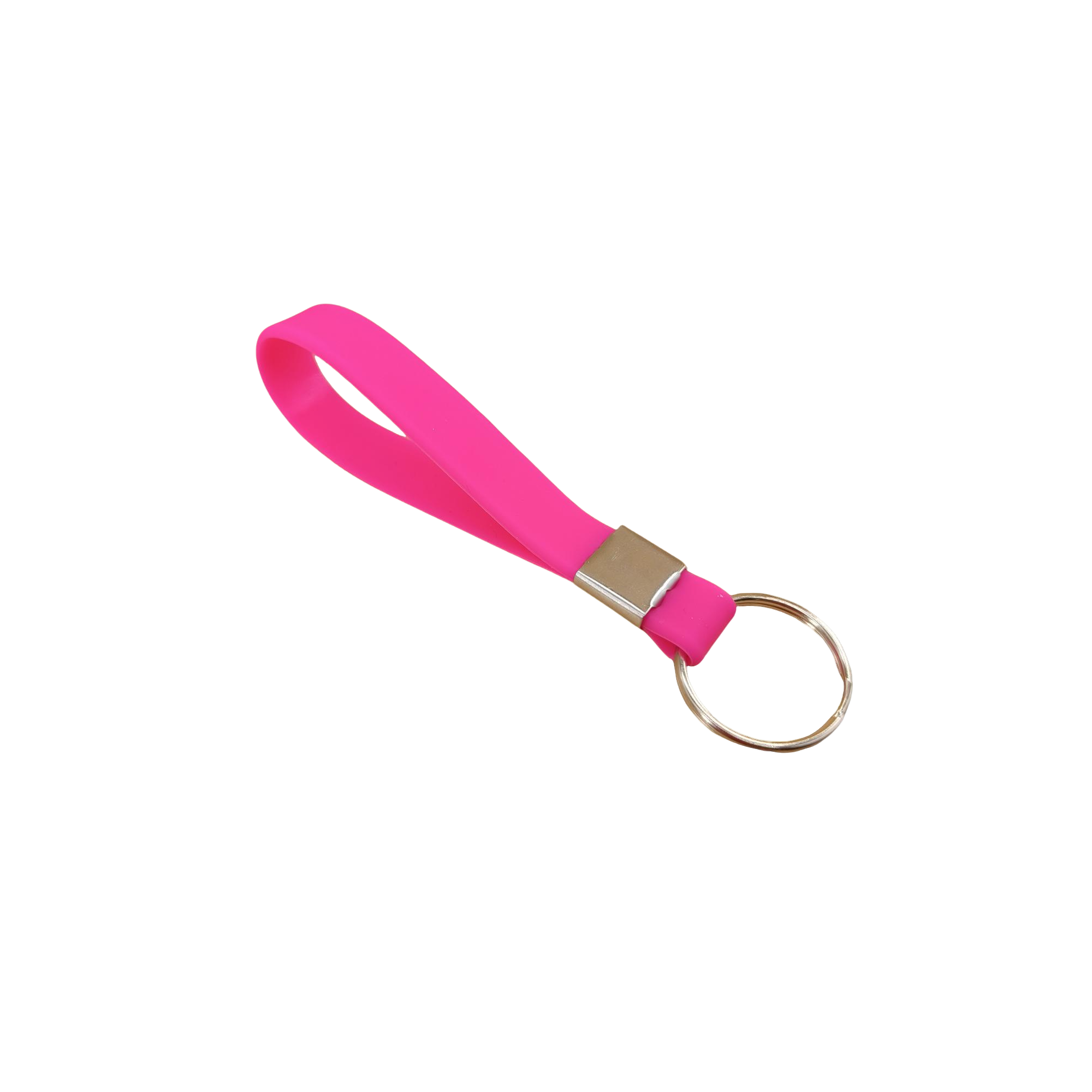 Silicone Loop Wrist Keychain With Metal Crimp 16