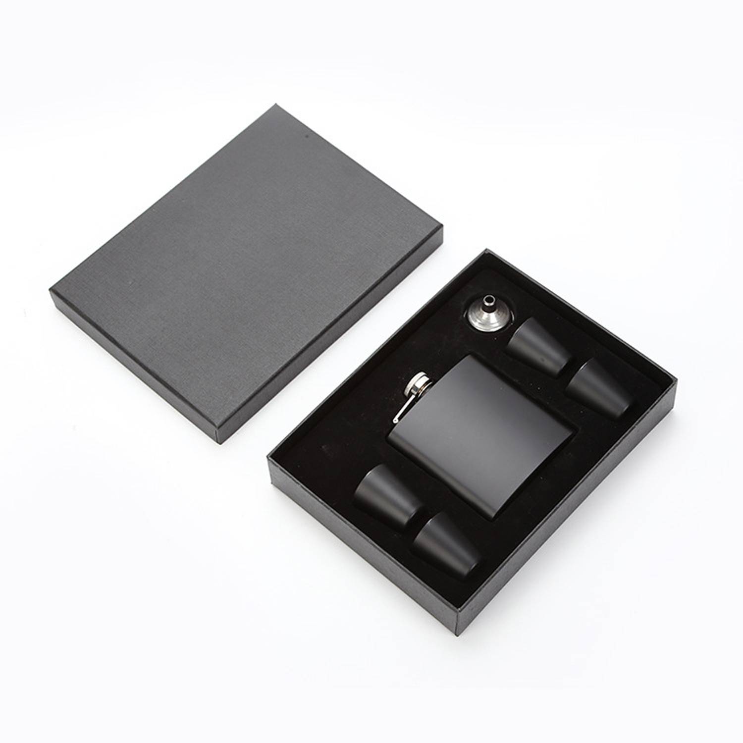 6Pcs 7oz Stainless Steel Flask Set w/ Box, custom water bottle with logo imprint 3