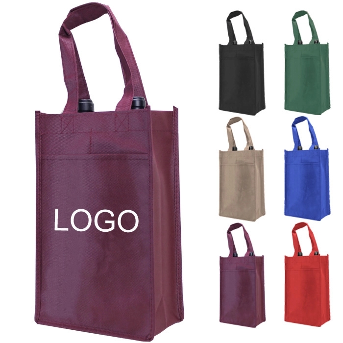 2 Bottle Non-Woven Wine Tote Bag 4