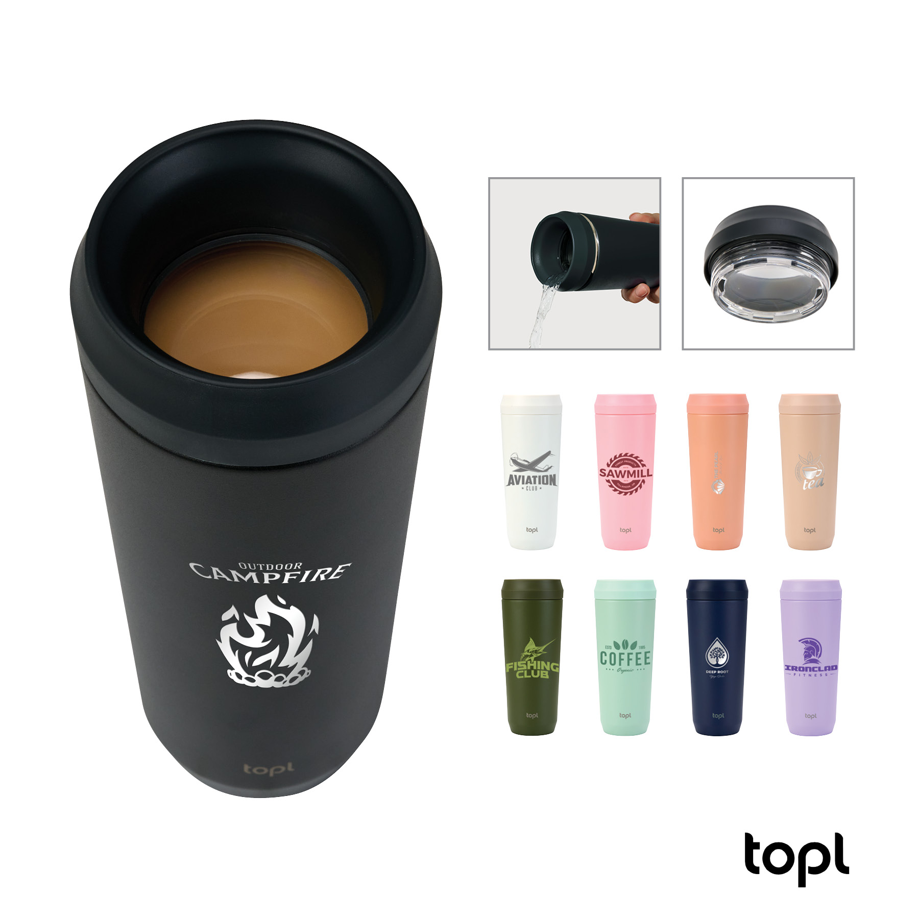 TOPL® 20 oz. Double Wall, Recycled Stainless Steel 360° Tumbler 76
