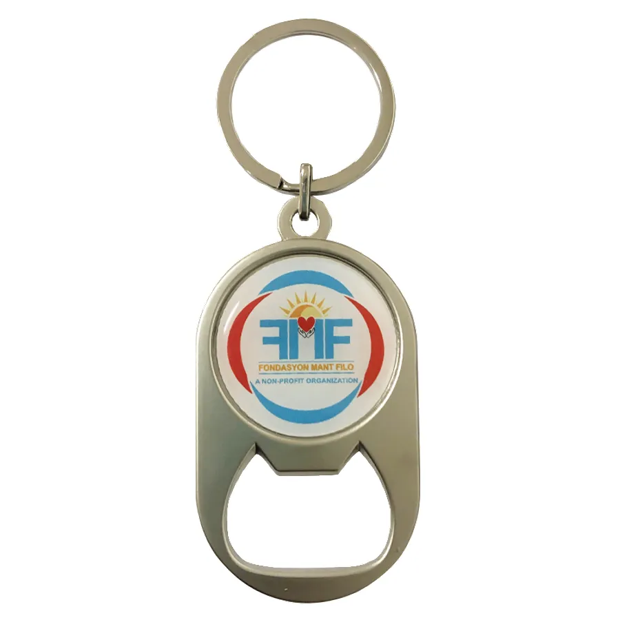 Multi-use Alloy Bottle Opener Keychain 2