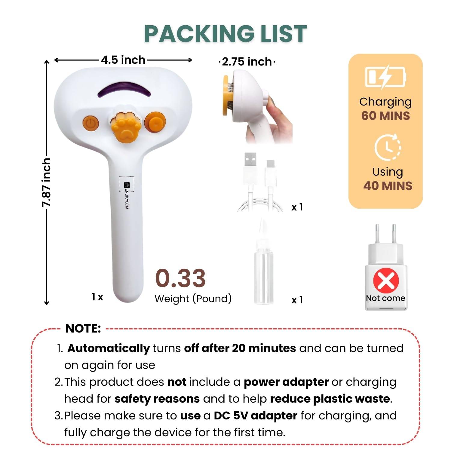 Steam Pet Brush – Spray Hair Removal Comb for Cats & Dogs 8