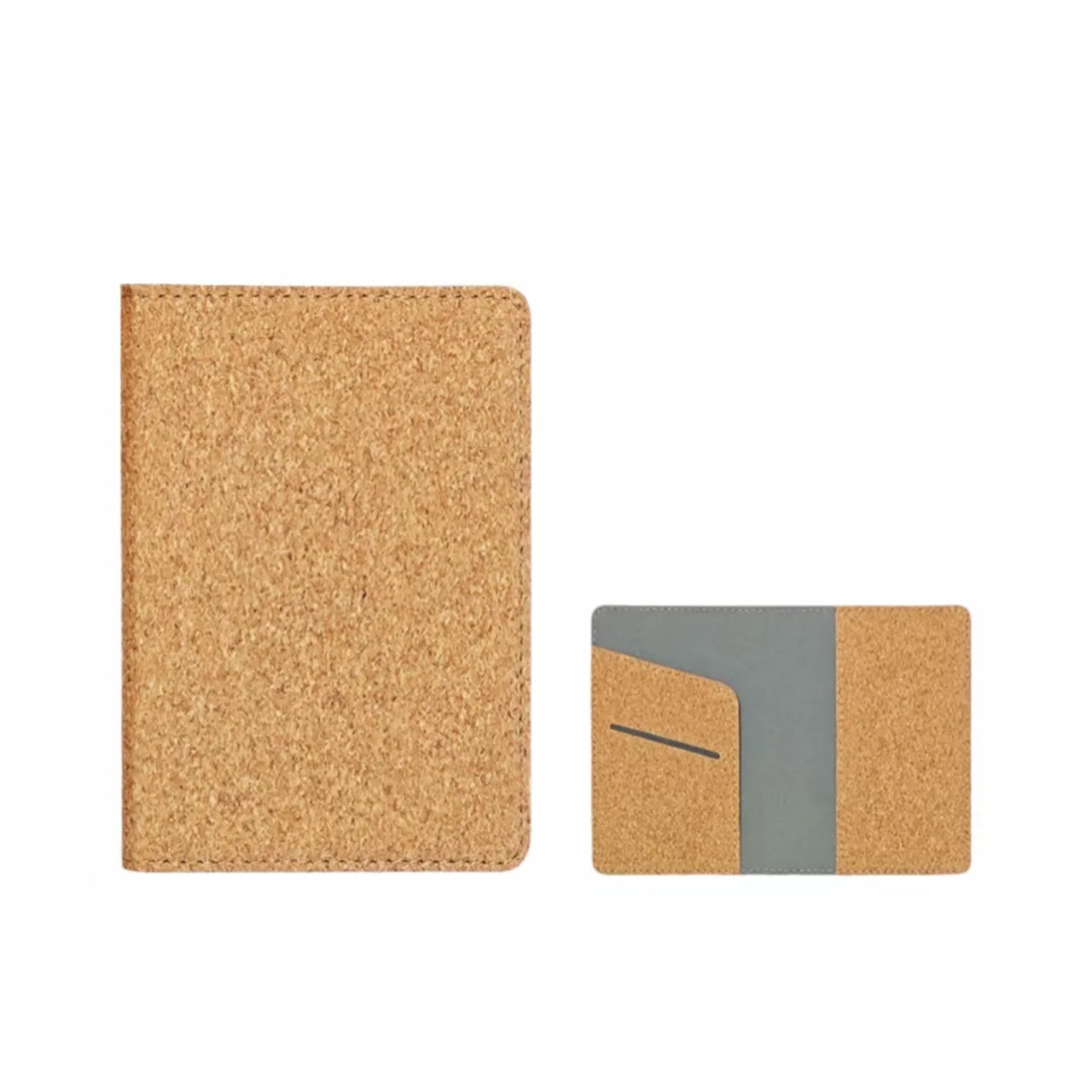 Luxury Natural Cork Passport Holder With Logo Printing 5
