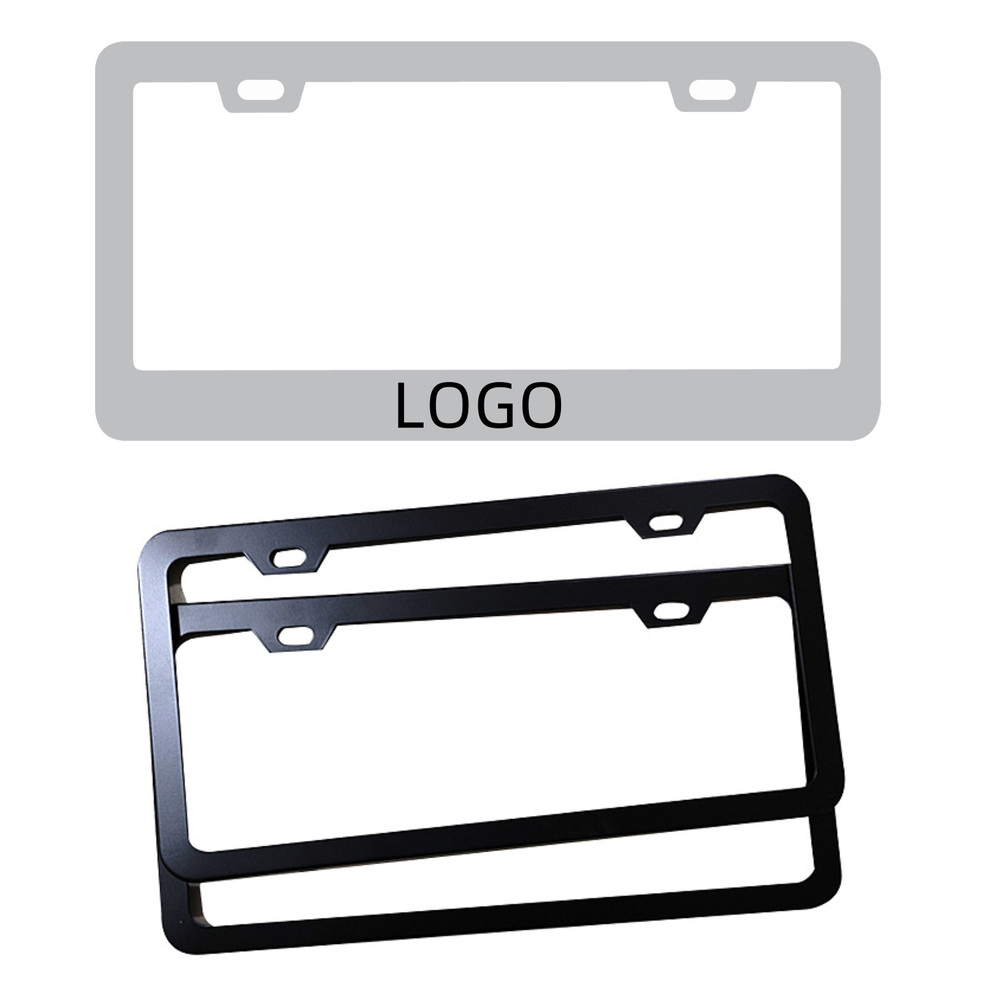 Personalized Aluminum Alloy License Plate Frame 2