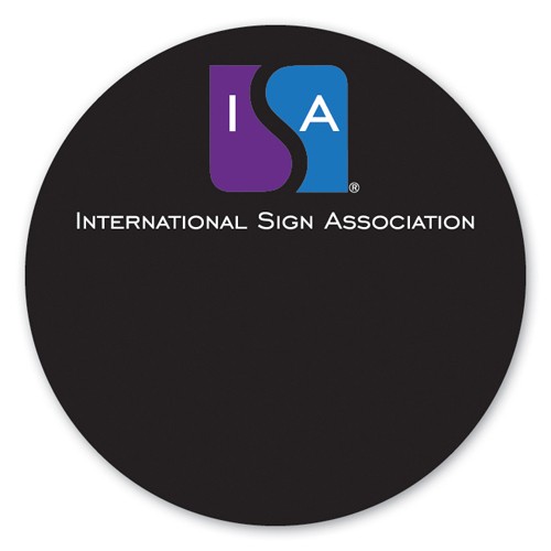 UV Inject Poly Blackboard Chalk Marker Write-On Name Badges (2") Circle