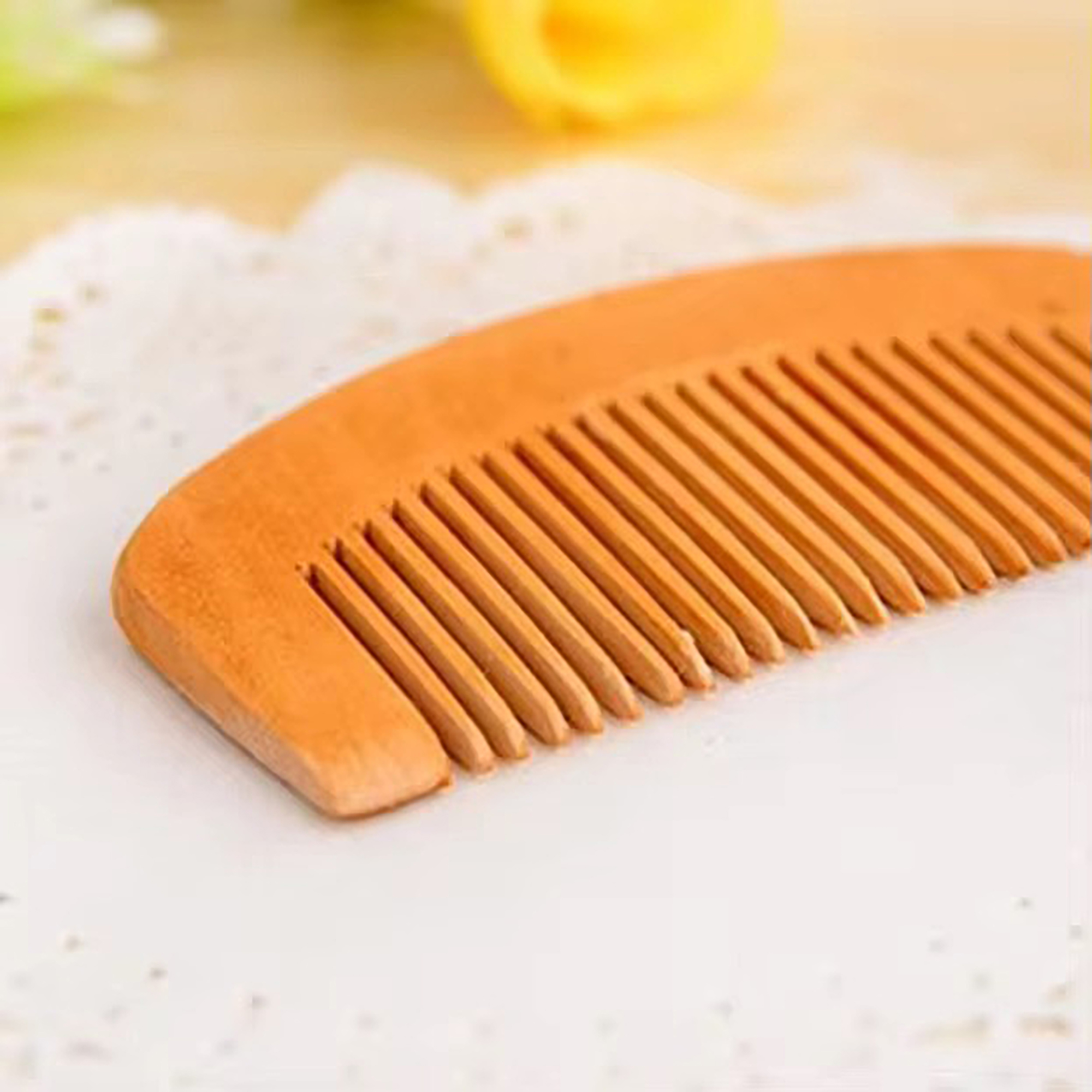 Wooden beard comb hair brush 1