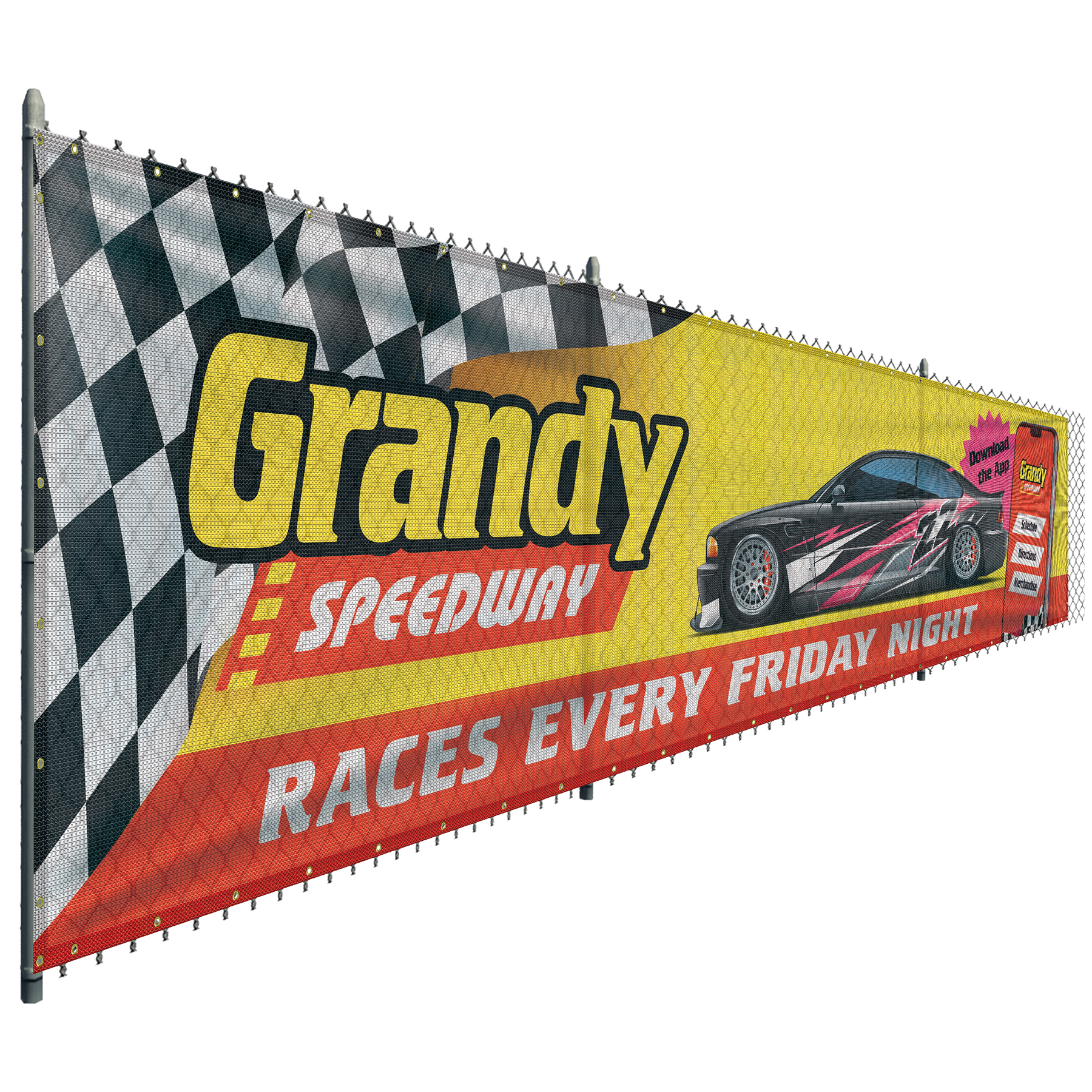 6' x 24' Premium Polyester Mesh Banner 14