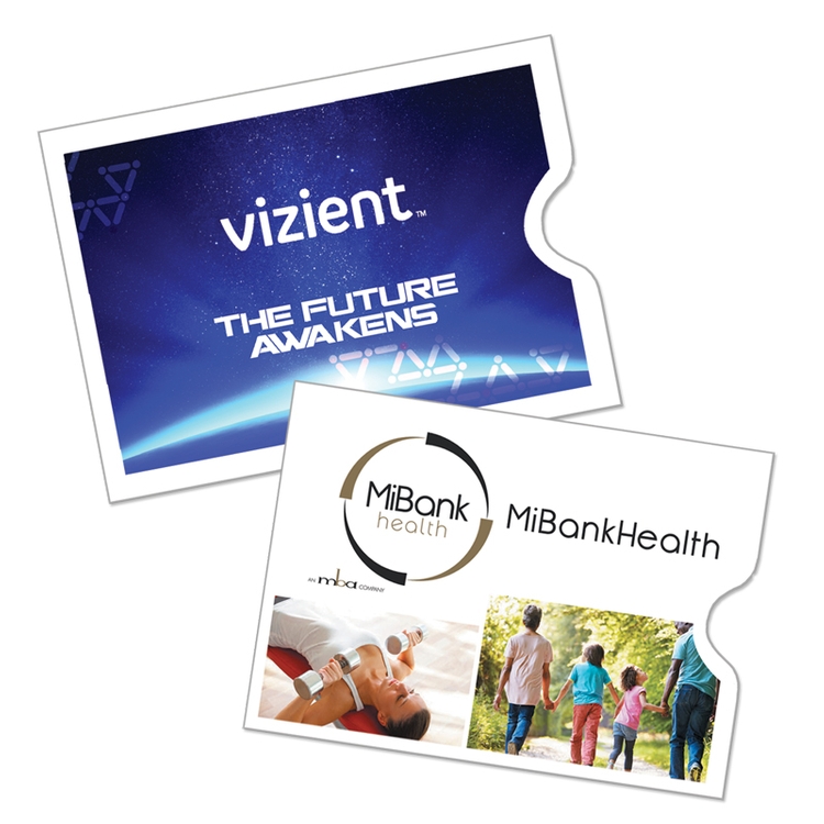 Gift Card Sleeve - 3 1/2" x 2 1/2", promotional clip with logo imprint 2