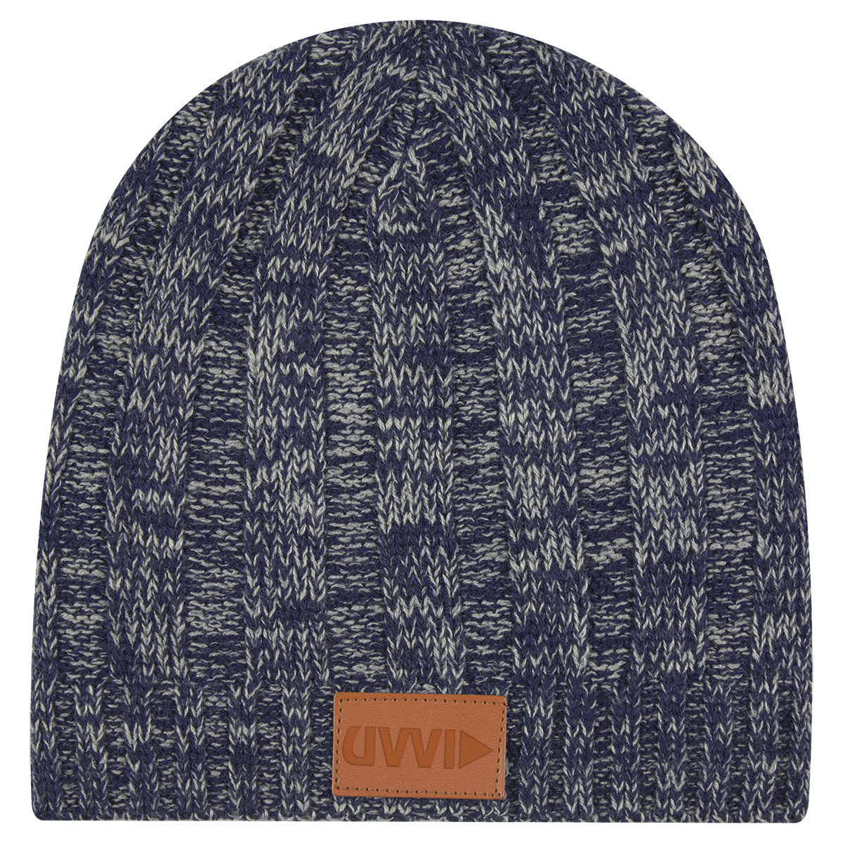 Knit Beanie With Leather Tag 6