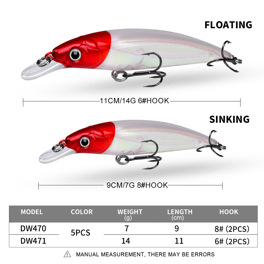 Minnow Suspending Shallow Diving Crankbait 14