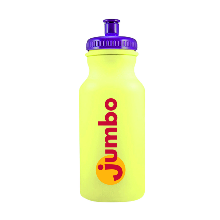 Colored Bike Bottle with Push Spout - 20 oz