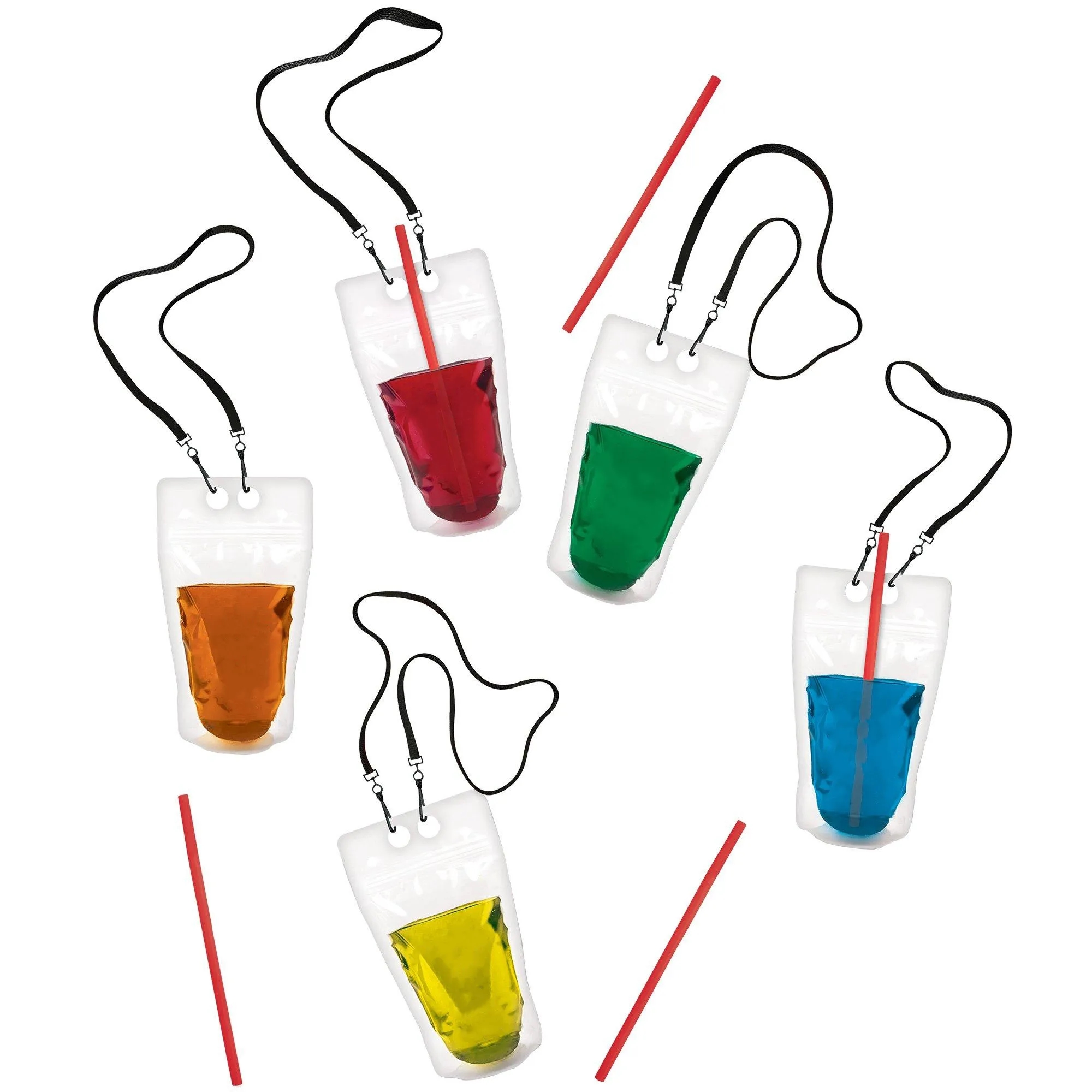 Drink Pouch With Straw And Necklace 4