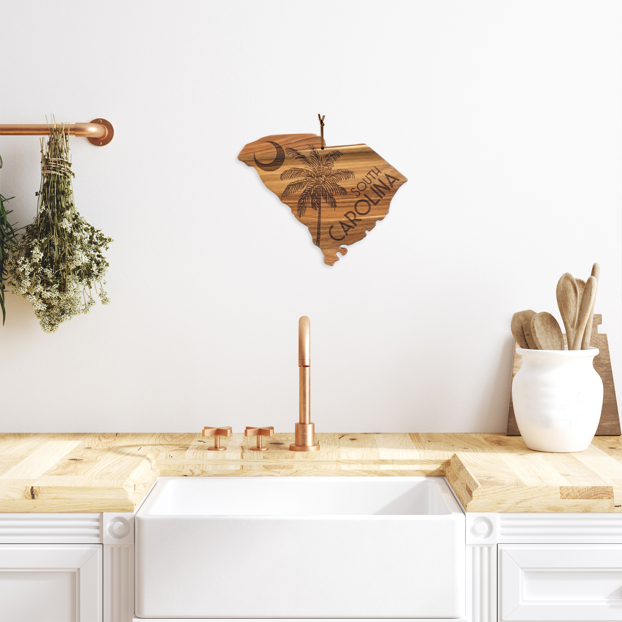 Rock & Branch® Origins Series South Carolina State Shaped Wood Serving and Cutting Board 1