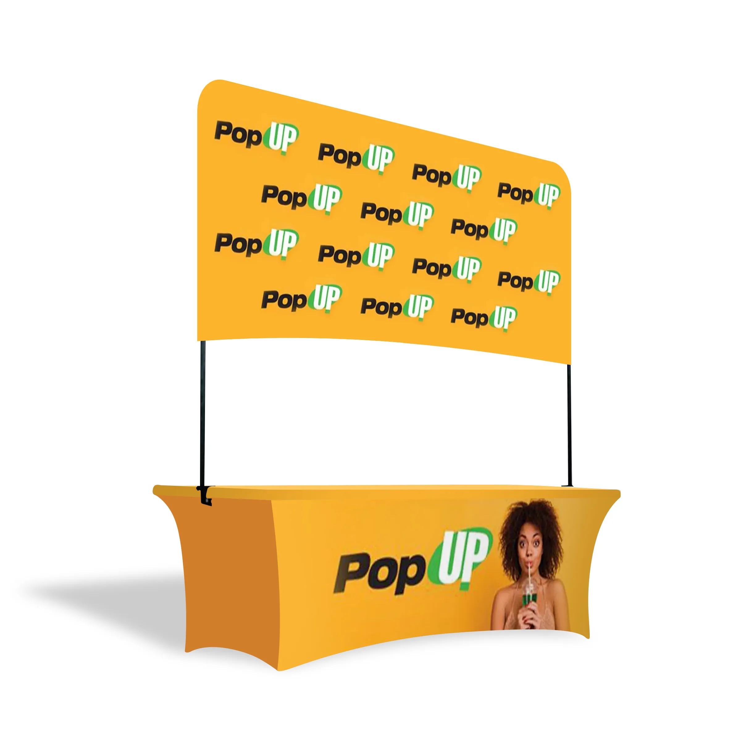 Overhead 8' Top Display w/ Open Back Table Cover 4