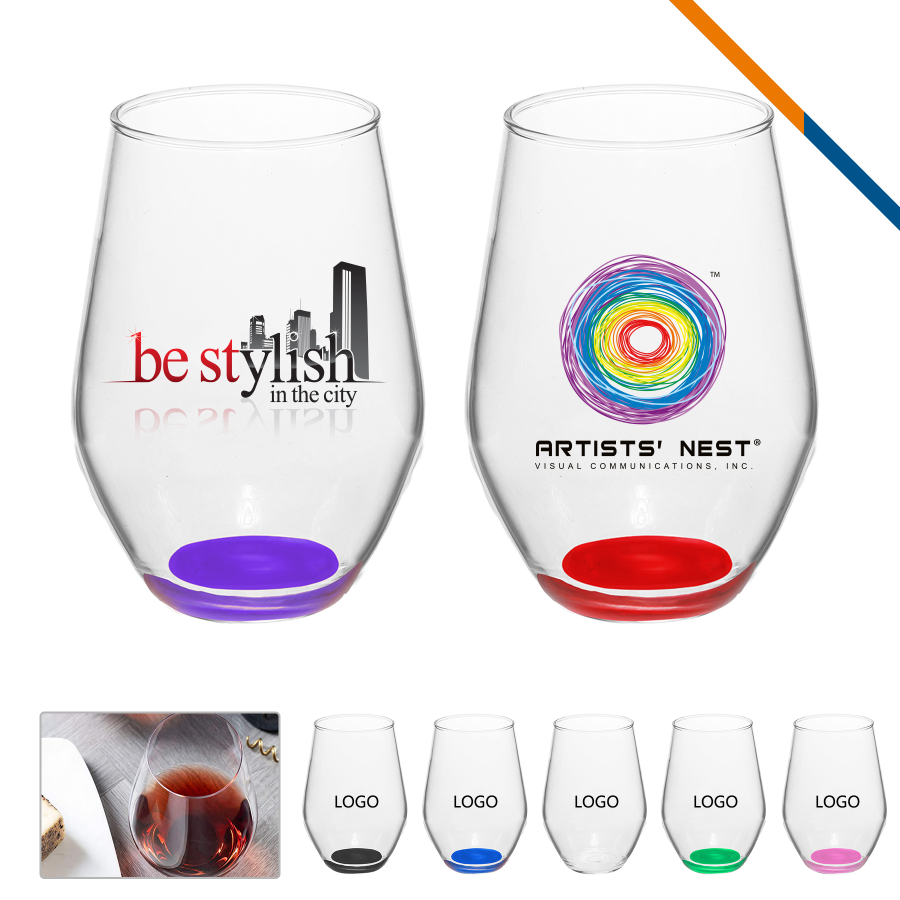 Dane Stemless Wine Glasses 5
