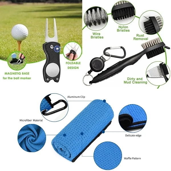 3 Pieces Golf Towels Cleaning Kit 4