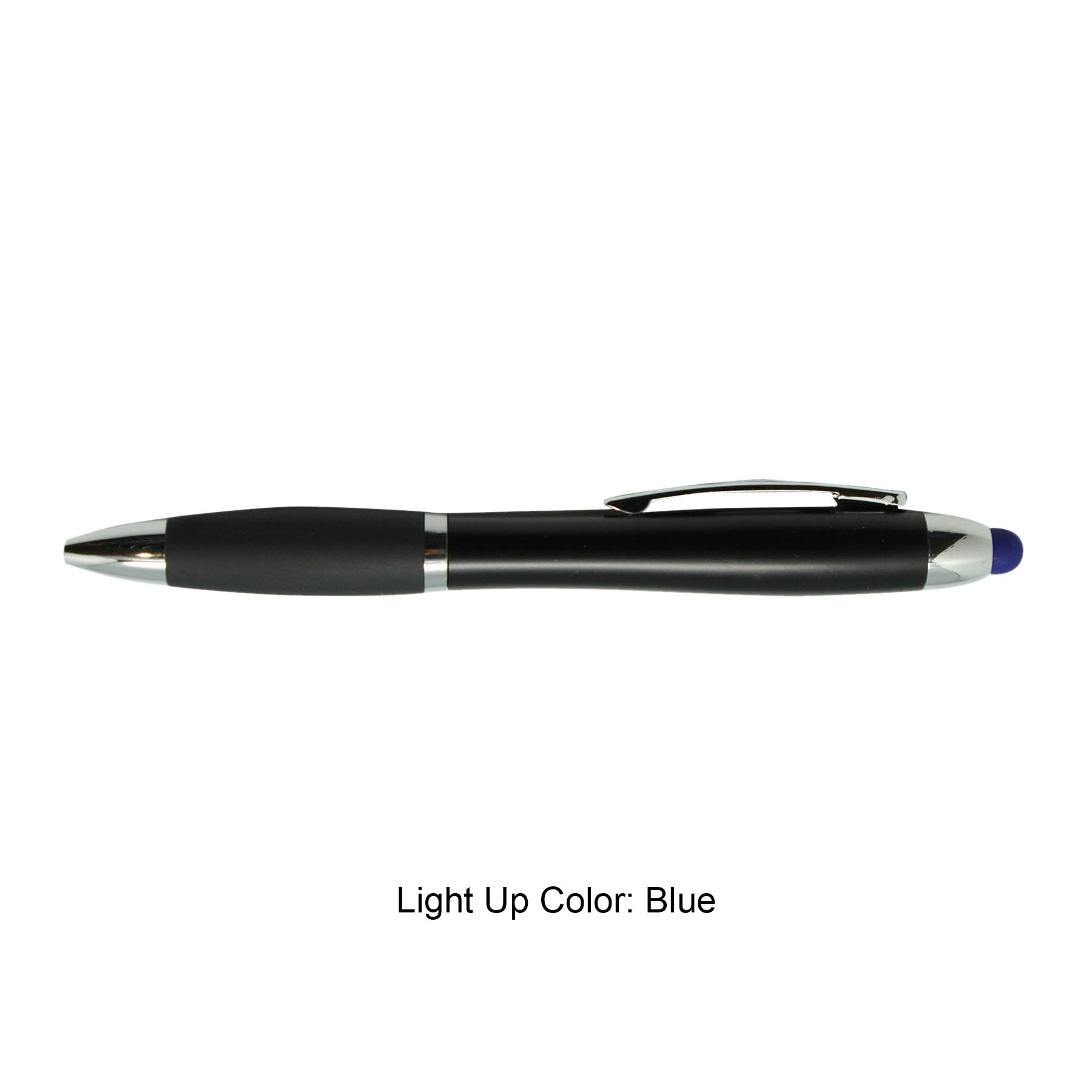 Curvy Plastic twist Stylus Pen w/Light UP Engraving 8