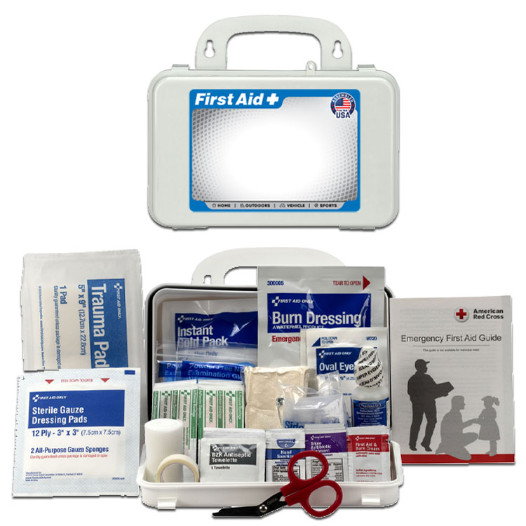 10 Person Bulk Plastic First Aid Kit, ANSI Compliant 2