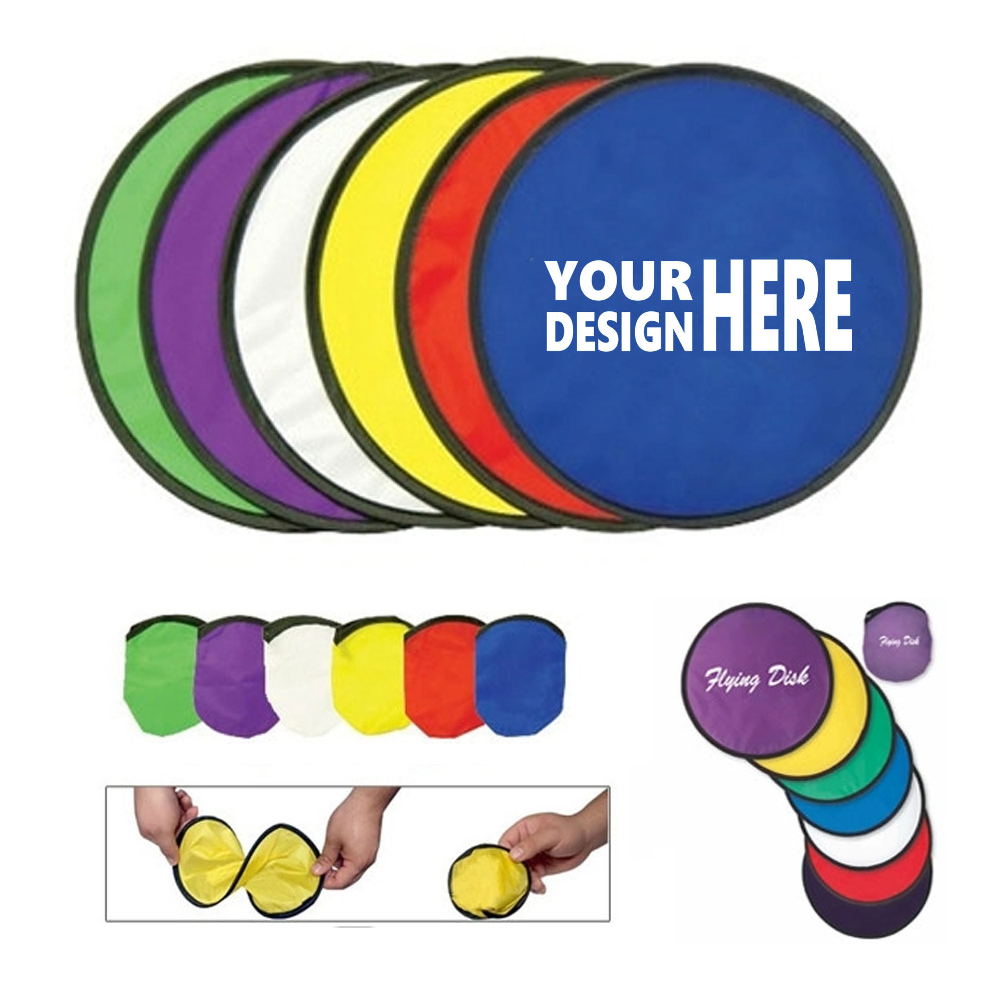 Collapsible Flying Disc W/ Carry Bag MOQ 50 PCS 1