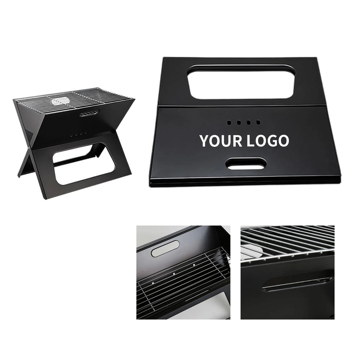 Folding Metal BBQ Grill with Carrying Tote 2