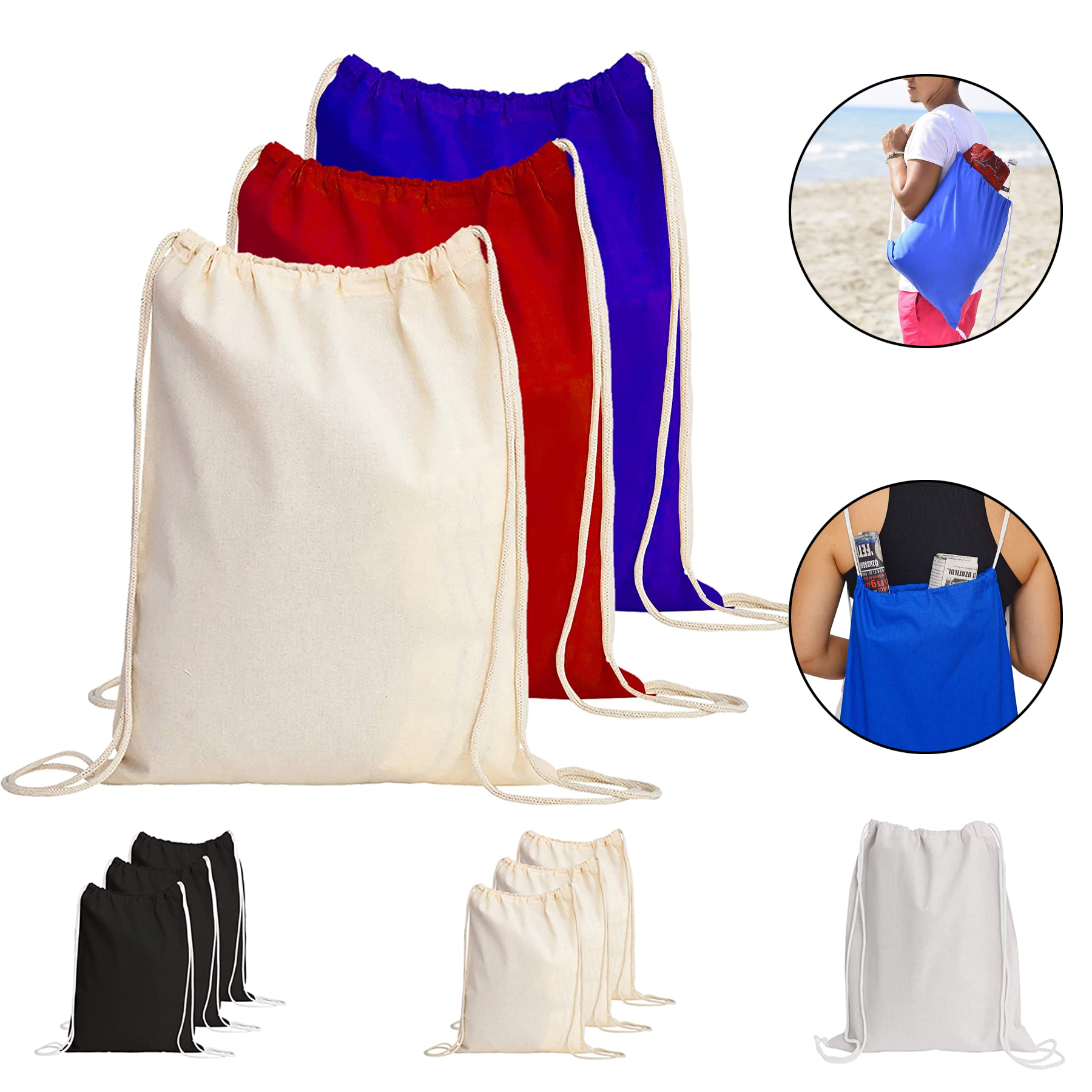 Canvas Drawstring Backpack 1