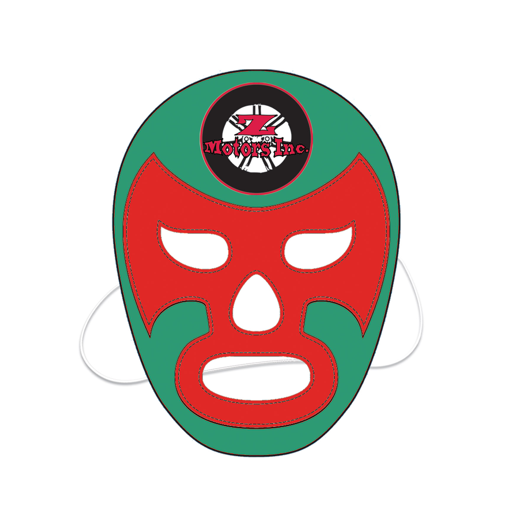 12" Custom Printed Paper-Stock Mask 7