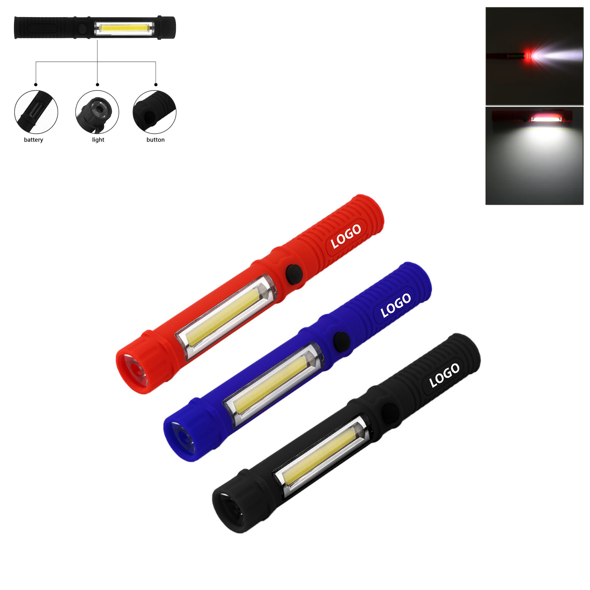 Customizable LED Mini Portable Work Light Flashlight 2