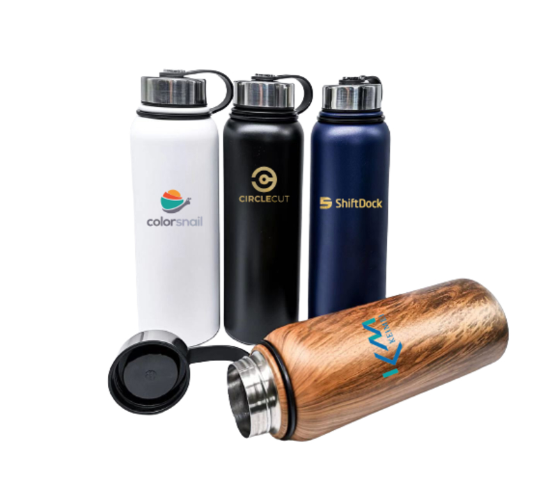 Double Wall Stainless Steel Water Bottle, 40 oz., custom water bottle with logo imprint 5