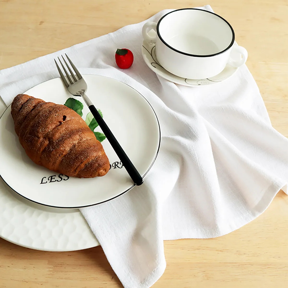 Kitchen Recycled Cotton Burlap Table Cotton Burlap Napkins 2