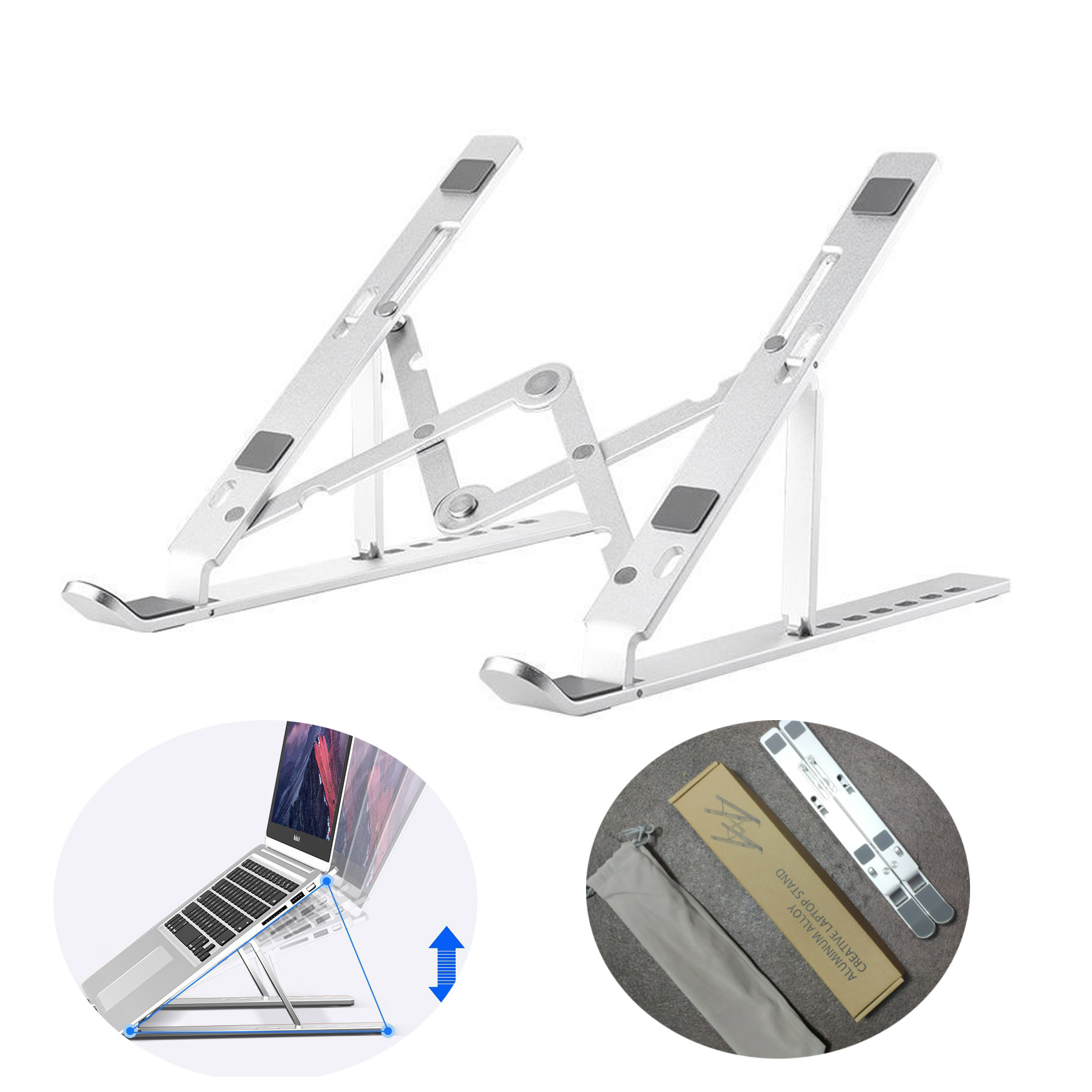 Aluminum Alloy Foldable Labtop Stannd & Holder 2