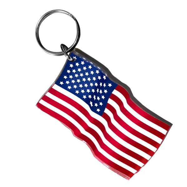 US Flag Shaped Keychain