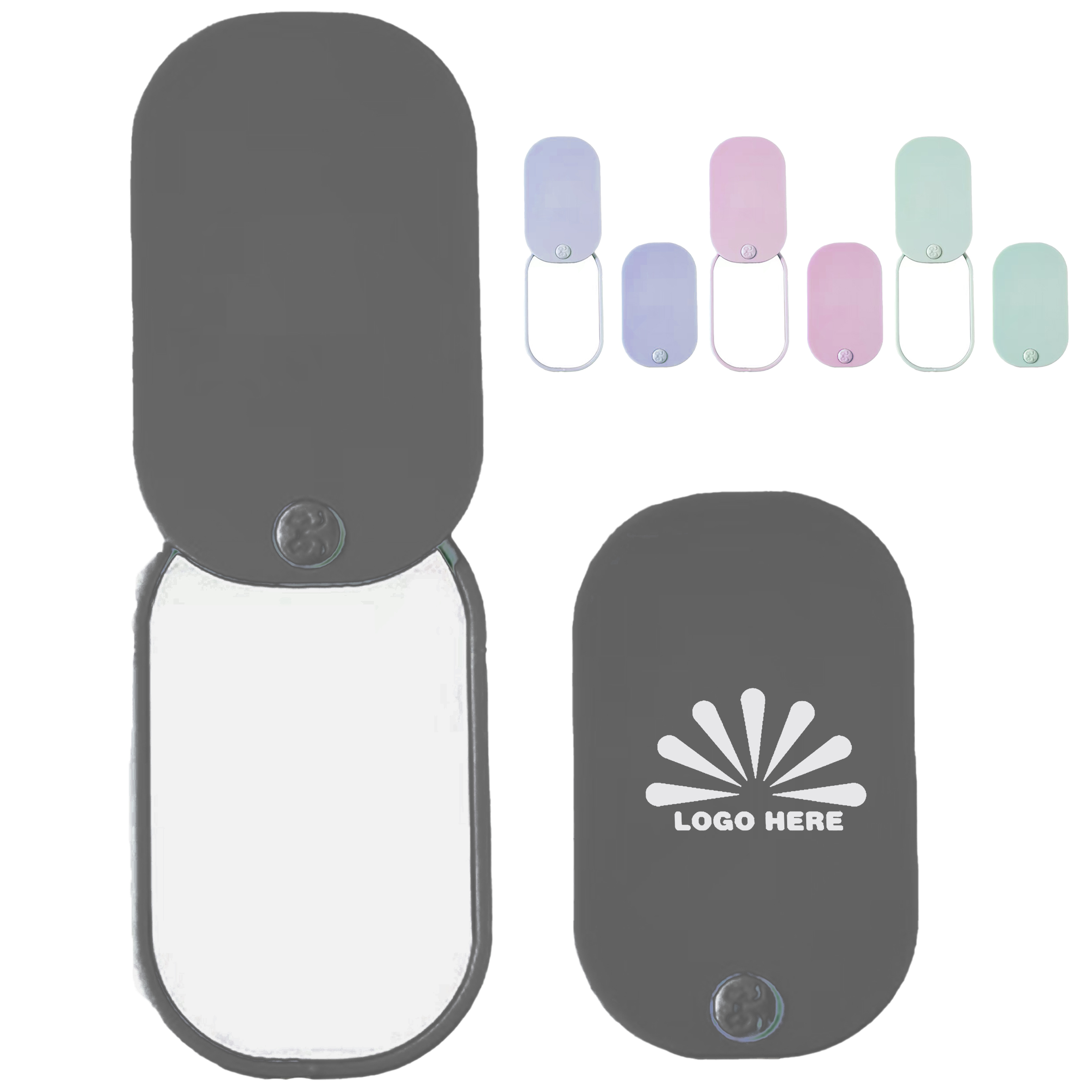 Elegant Custom Logo Square Sliding Mirror for Daily Convenience 2