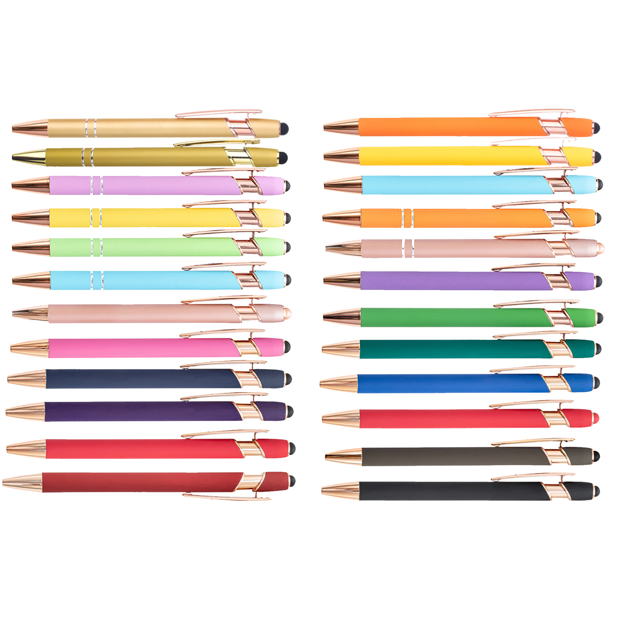 Rose Gold Soft Tactile Aluminum Pen w/ Stylus 2