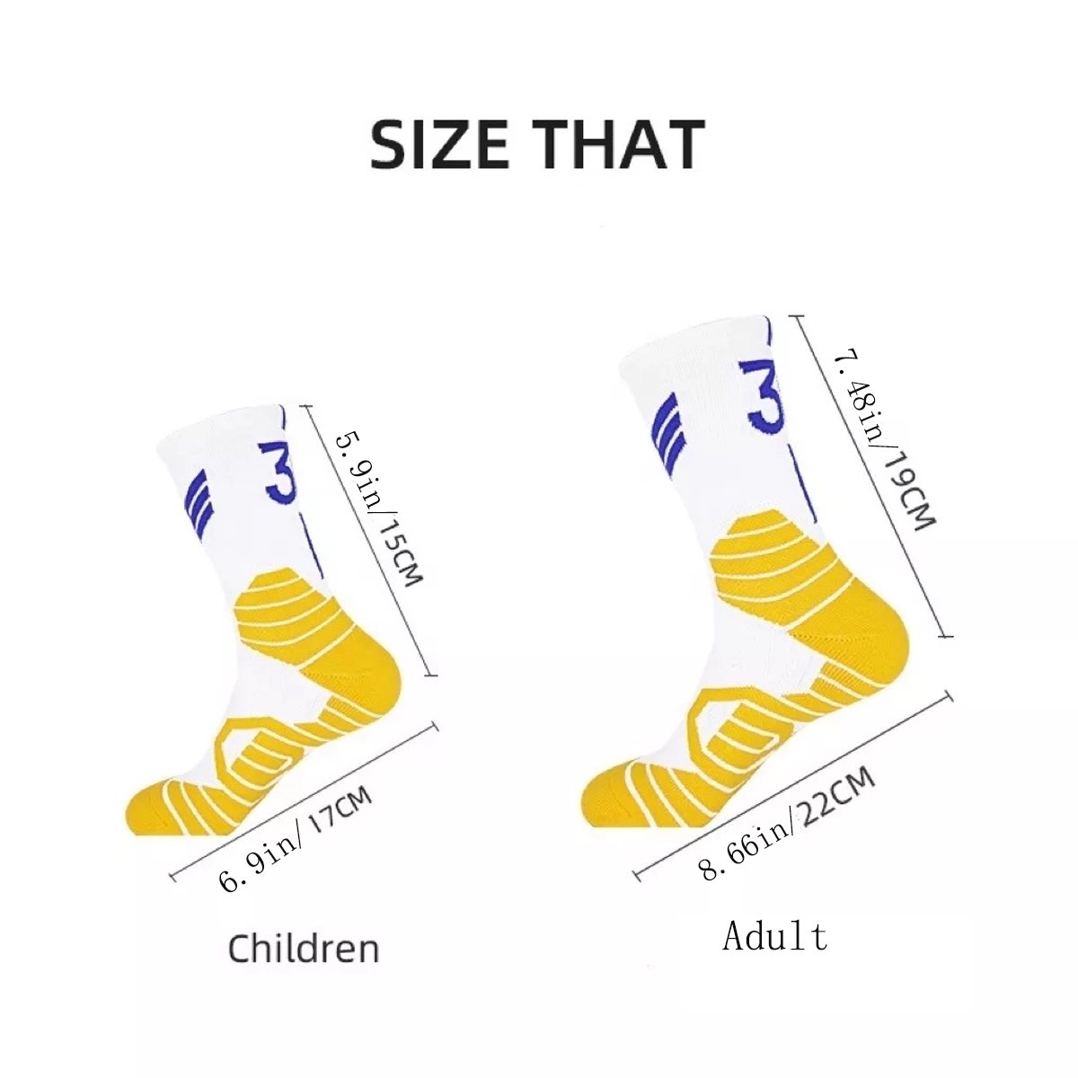Athletic Sports Crew Socks With 3D Ankle Protection 5