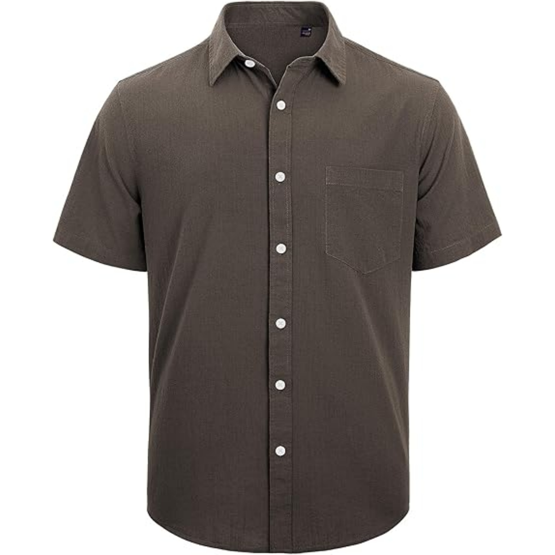 Men's Cotton Linen Short Sleeve Shirt 16