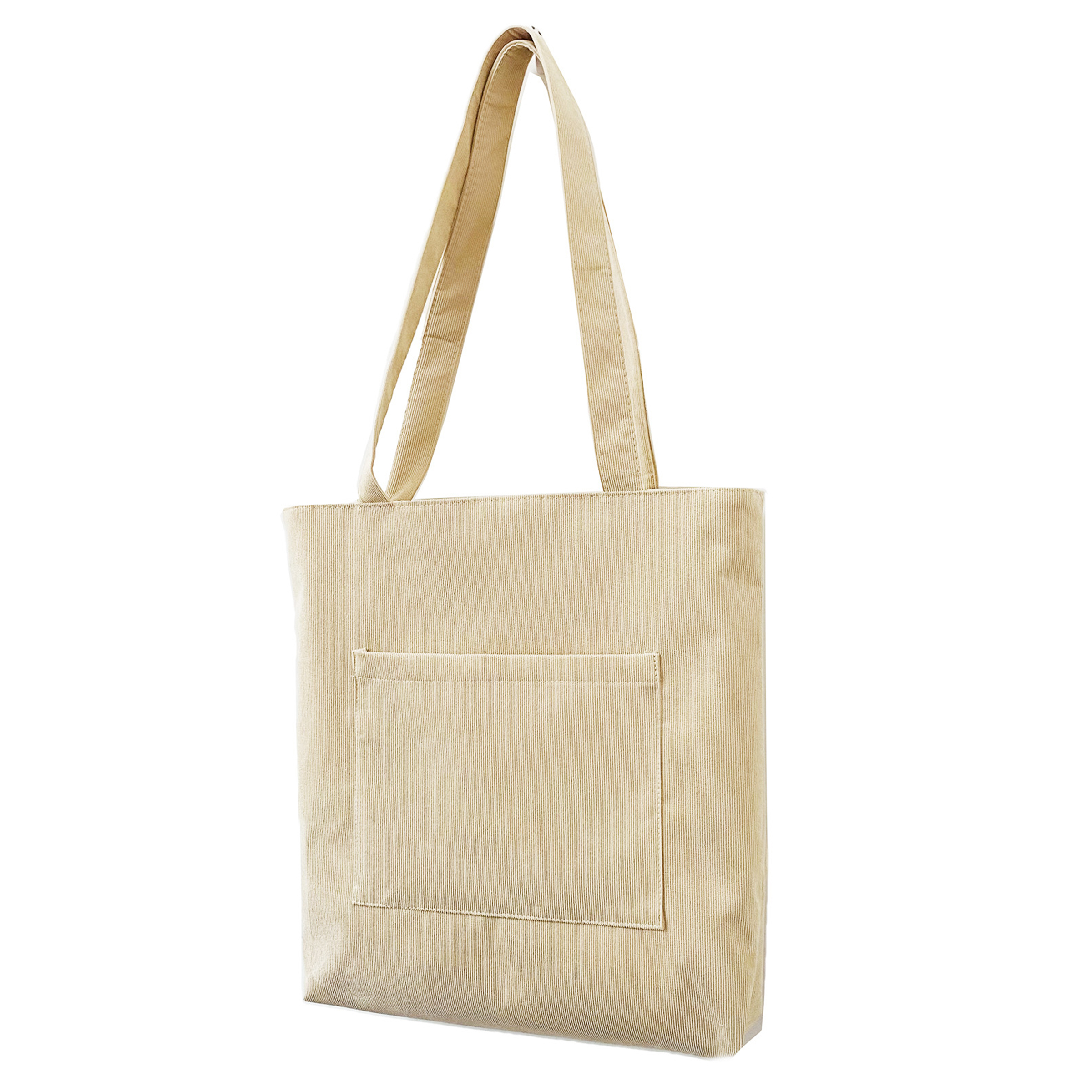 Corduroy Large Capacity Retro Solid Color Tote Bag 8