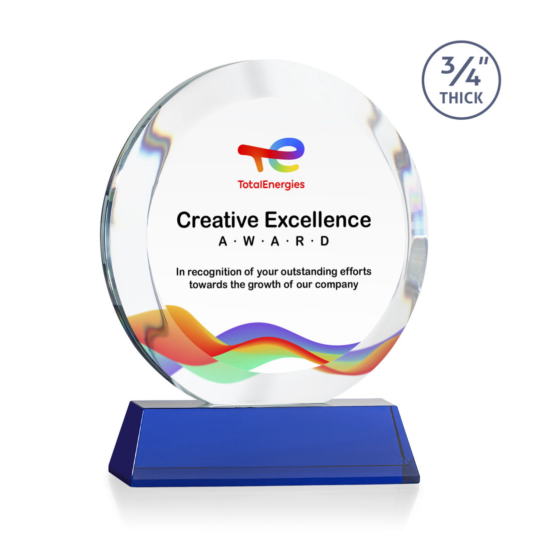 Gibralter VividPrint™ Award on Newhaven Base - Blue 6