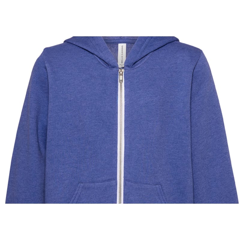 Bella + Canvas Youth Sponge Fleece Full-Zip Hooded Sweatshirt 4