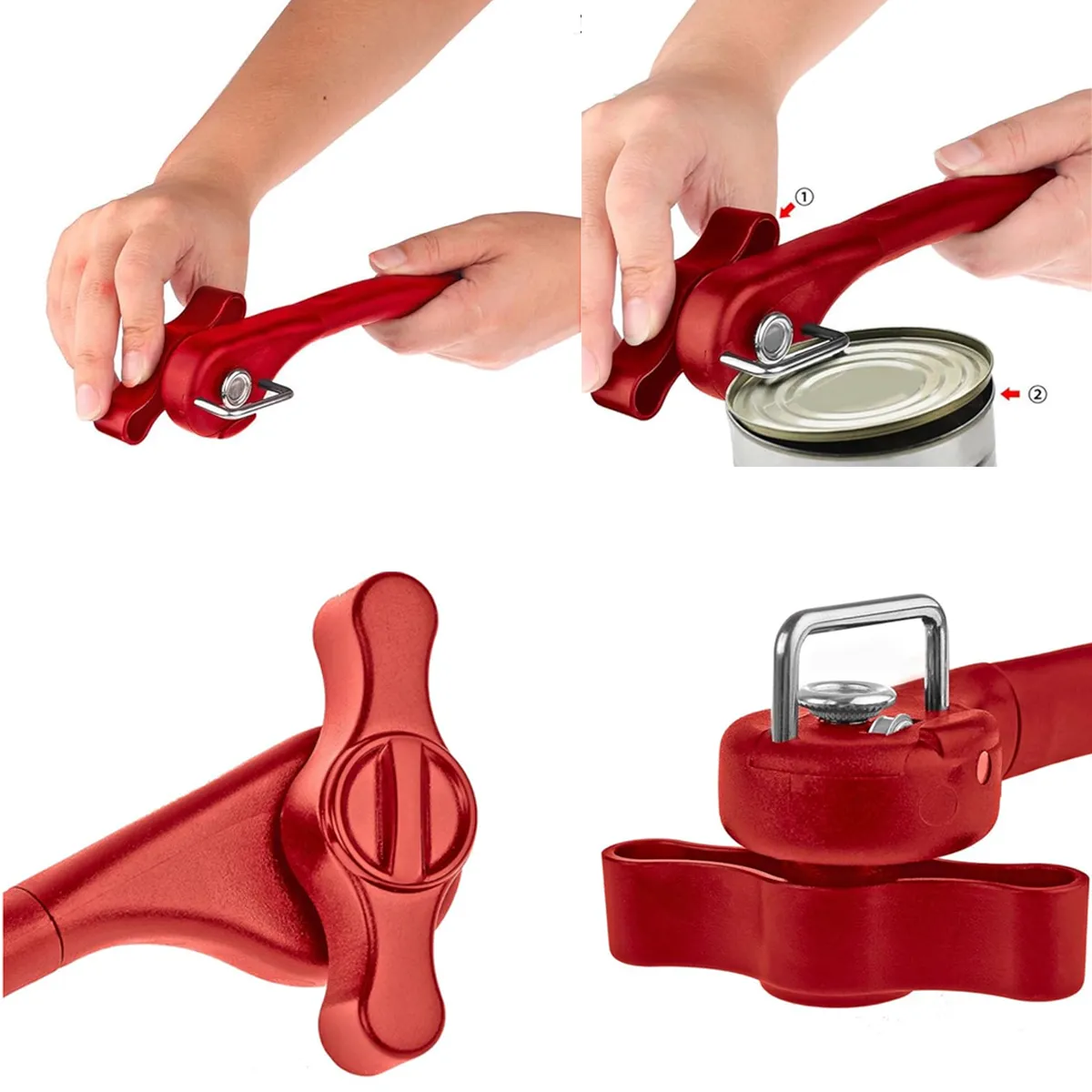 Multifunctional safety side-cut manual can opener 3