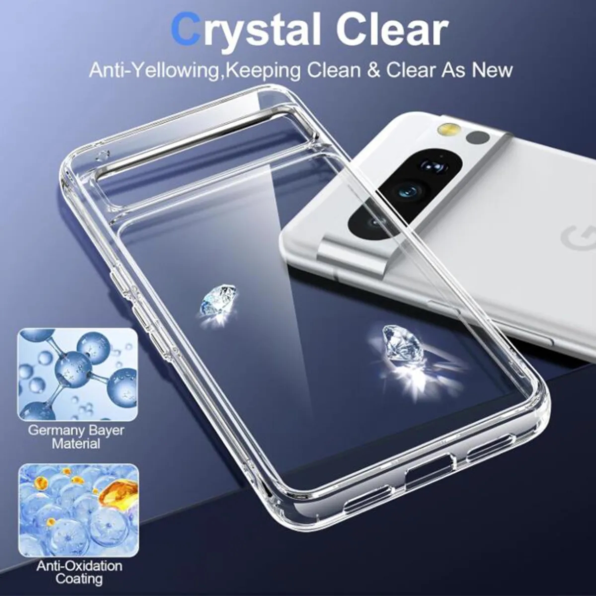 Google Pixel 8 / 8 Pro Shockproof Protective Case Clear 2