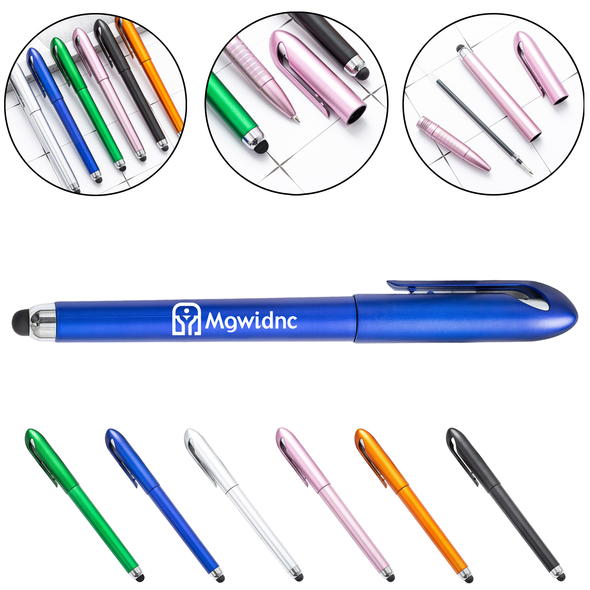 Touch Screen Sky Warrior Click Ballpoint Pen 0.7mm Plastic Promo Pen Gift Office Stationery
