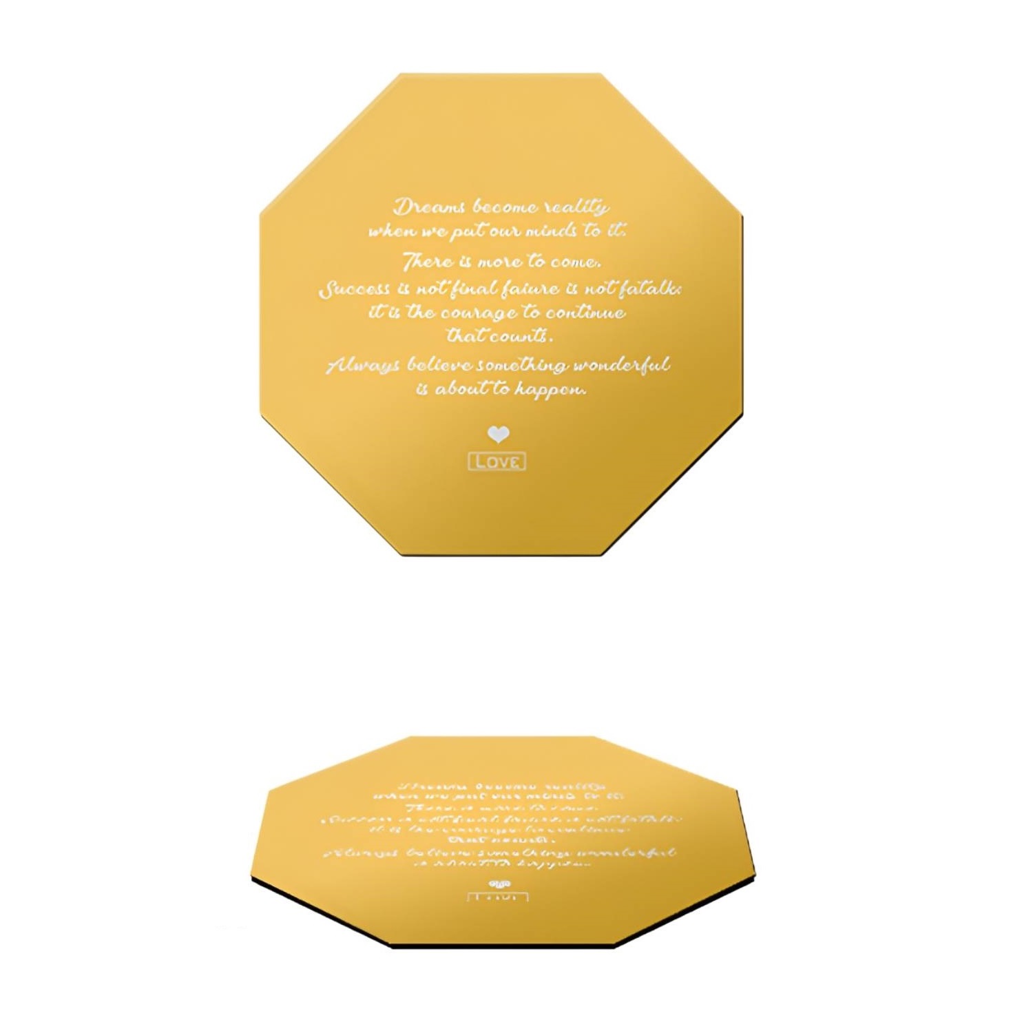 Gold Stainless Steel with EVA Base Coaster 3