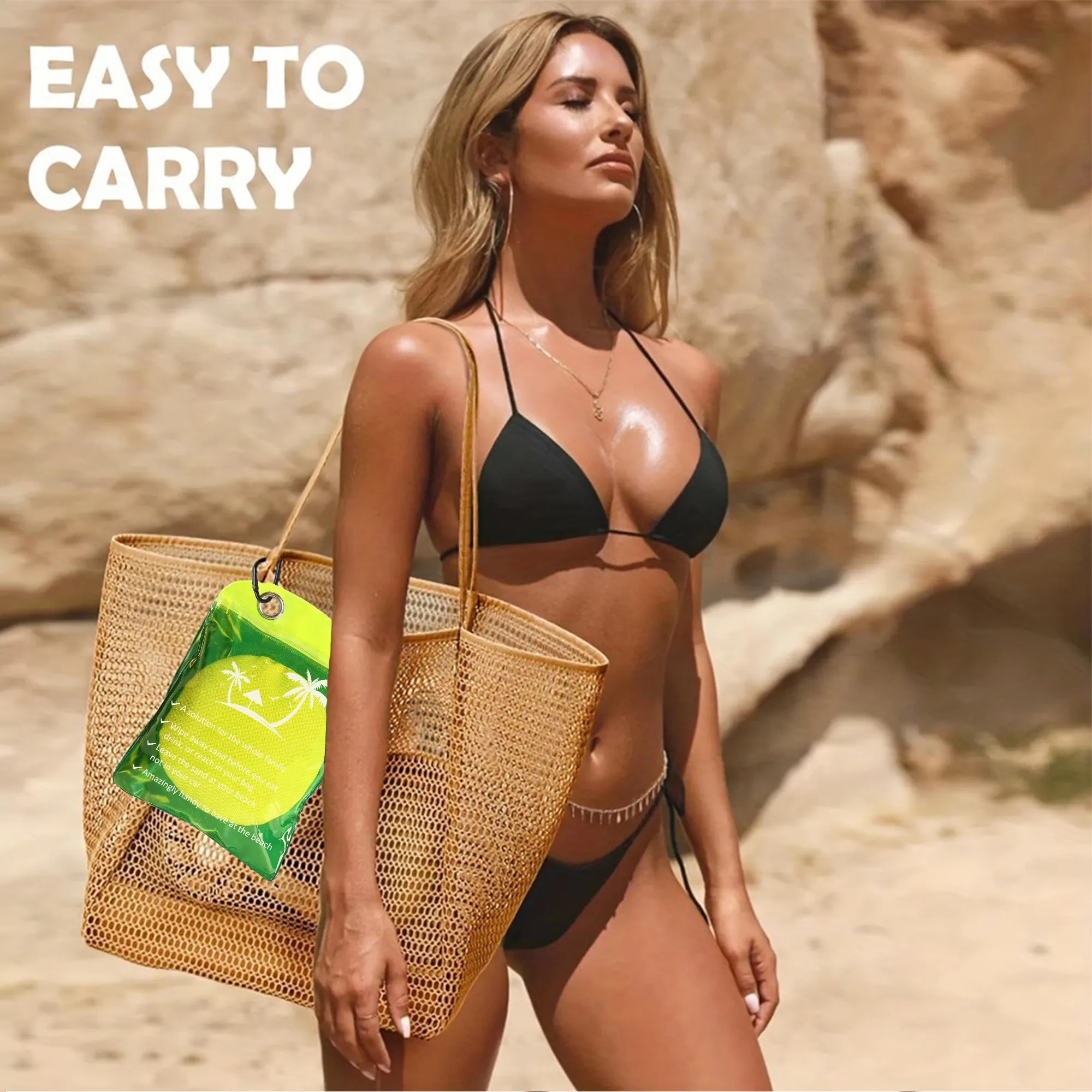 Beach Sand Remover Bag with Carabiner 7