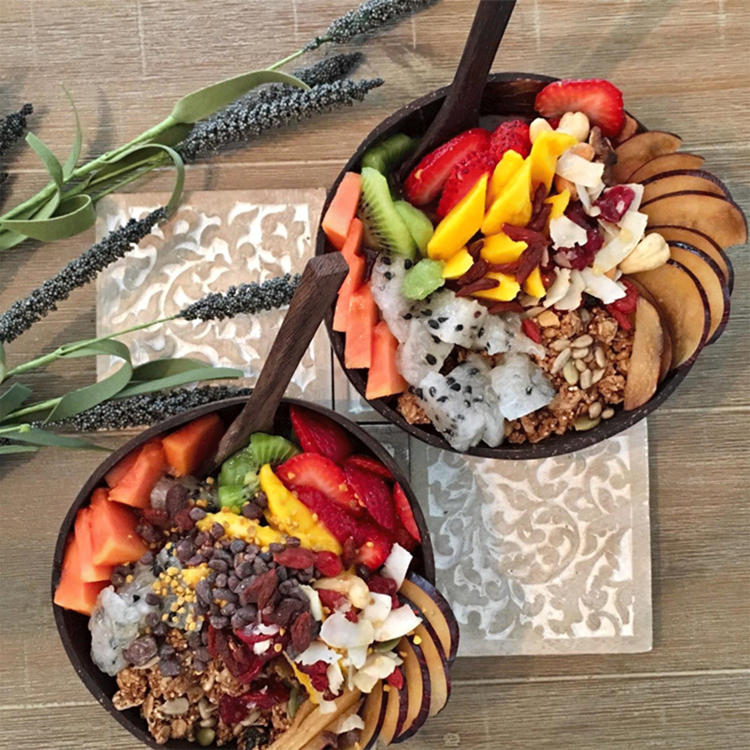 Eco-Friendly Natural Handmade Coconut Shell Salad Bowl 8