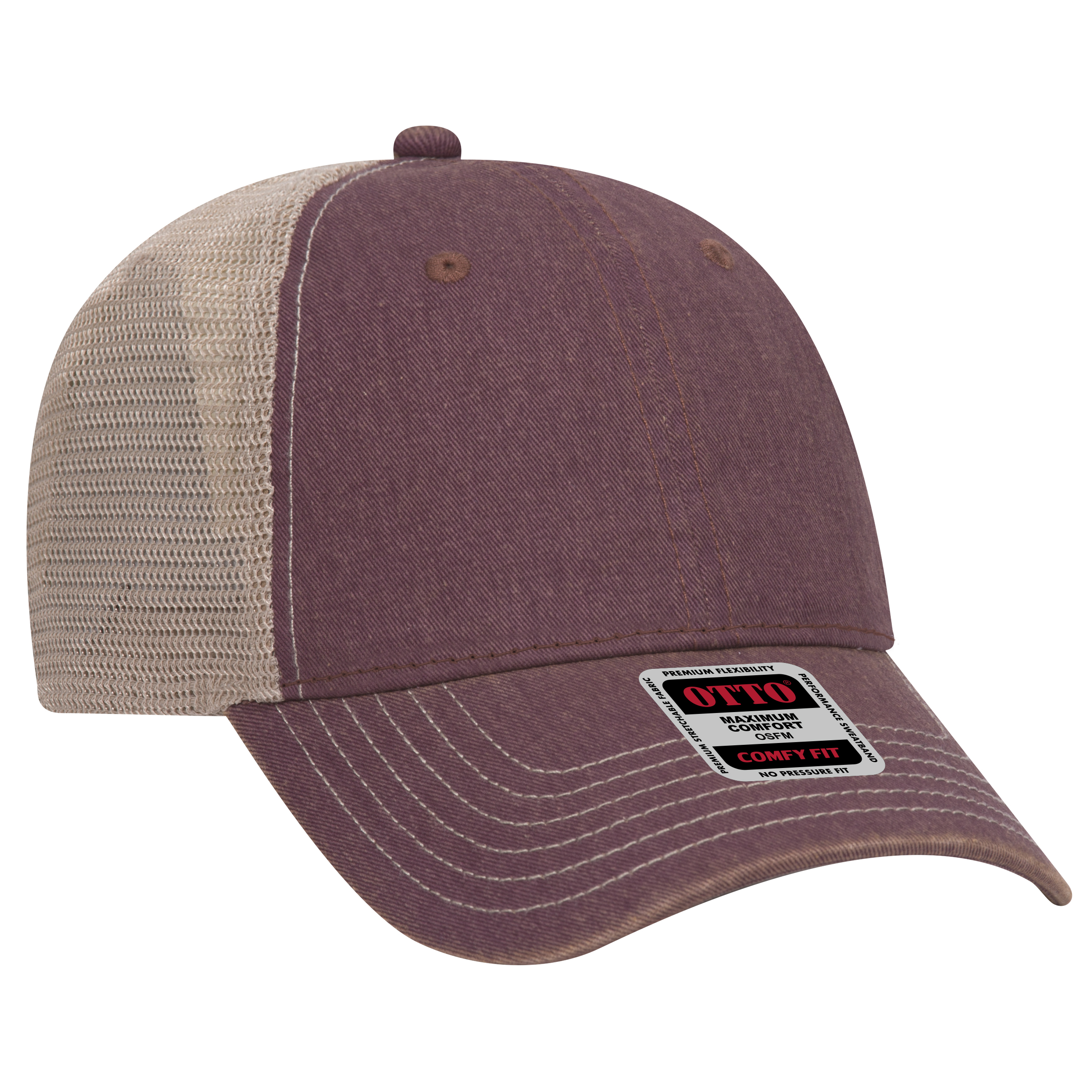 OTTO CAP® 6 Panel Low Profile Mesh Back Trucker Dad Hat 2