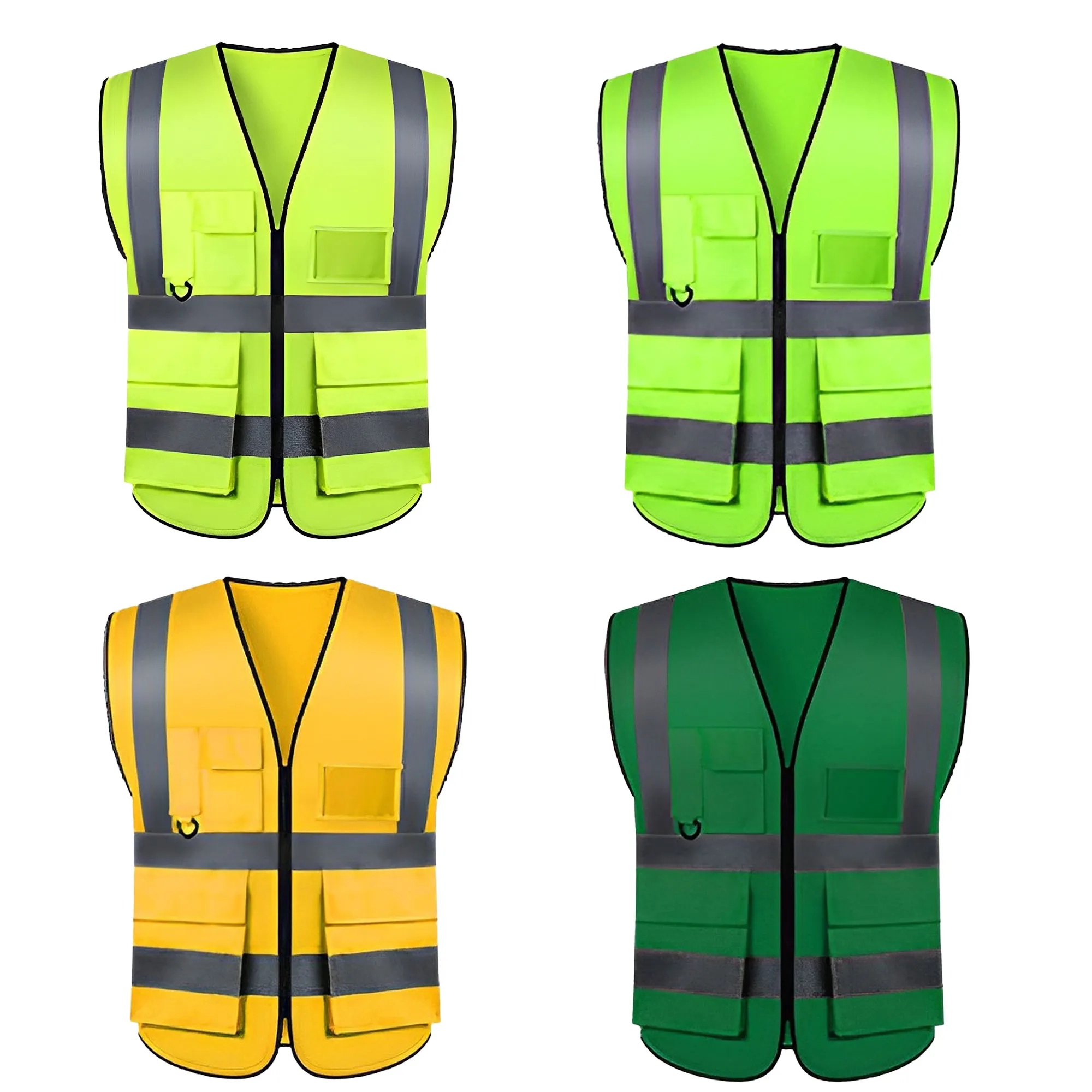 Multiple Pocket Reflective Safety Vest 6